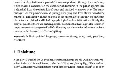 My Article: Spitting and Bullshitting. False Statements in Public Discourse featured image